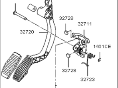 Kia 327002F110 Pedal Assembly-Accelerator