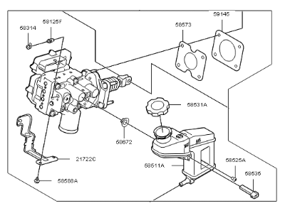 Kia Soul EV Brake Master Cylinder Reservoir - 58500E4100