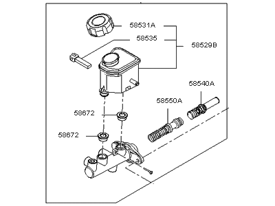 Kia Brake Master Cylinder Reservoir - 585102G400