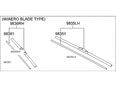 Kia Optima Hybrid Wiper Blade - 983512T000