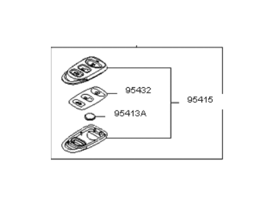 Kia Spectra5 SX Car Key - 954302F901
