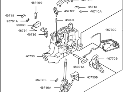 2016 Kia Cadenza Automatic Transmission Shifter - 467003R800