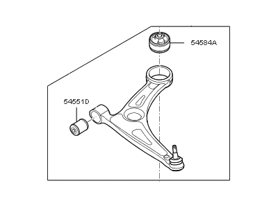 Kia 54501G2100 Arm Complete-Front Lower