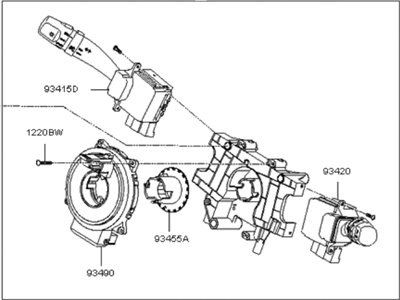Kia 934102F195 Switch Assembly-Multifunction