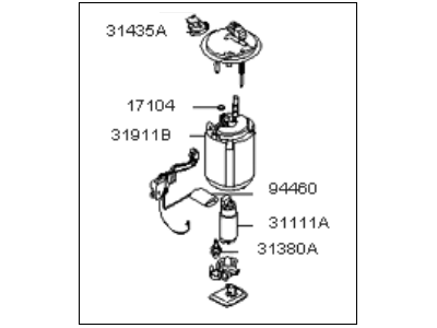Kia 311104D700 Fuel Pump & Sender Module Assembly