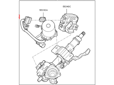 Kia Optima Hybrid Steering Shaft - 56400D4500