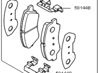 2014 Kia Rio Brake Pad Set - 581011WA00