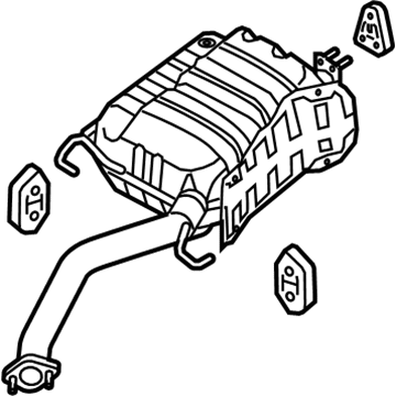 Kia 287101U350 Rear Muffler Assembly
