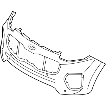 Kia 86510D9000 Front Bumper Cover Assembly