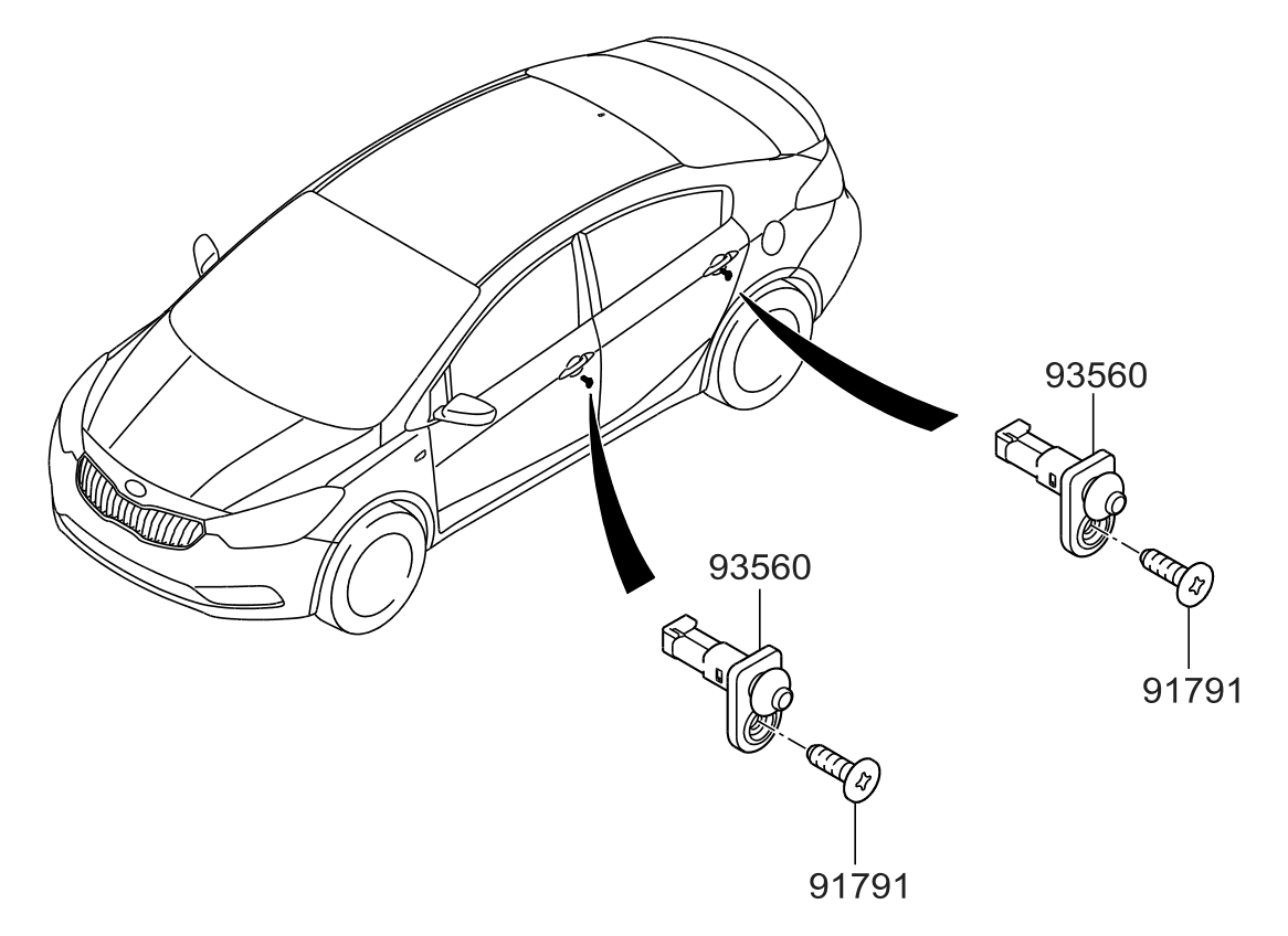 86553D9000 Genuine Kia BRACKETFRONT BUMPER SIDE