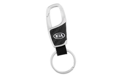 Kia Key Chain - Black Carbon Fiber Kia w/Clip UM016AY740