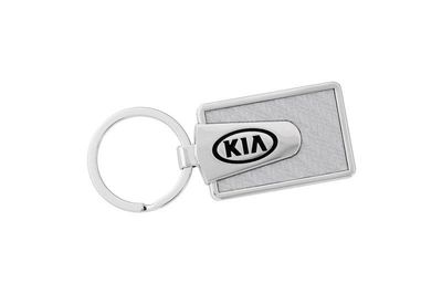 Kia UM016AY741 Key Chain - Silver Carbon Fiber Kia