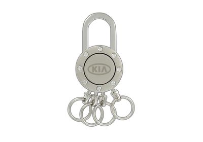 Kia UM090AY704 Key Chain - Round w/Crystal and 4 Rings