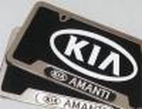 Kia UA040AY105PL Polished License Plate Frame, Amanti