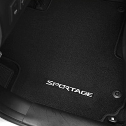 Kia Floor Mats, Carpet-Front and Rear Set, Black w/ Sportage Logo 3WF14AC300WK