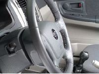 Kia P81002F610GW Leather Steering Wheel-Gray