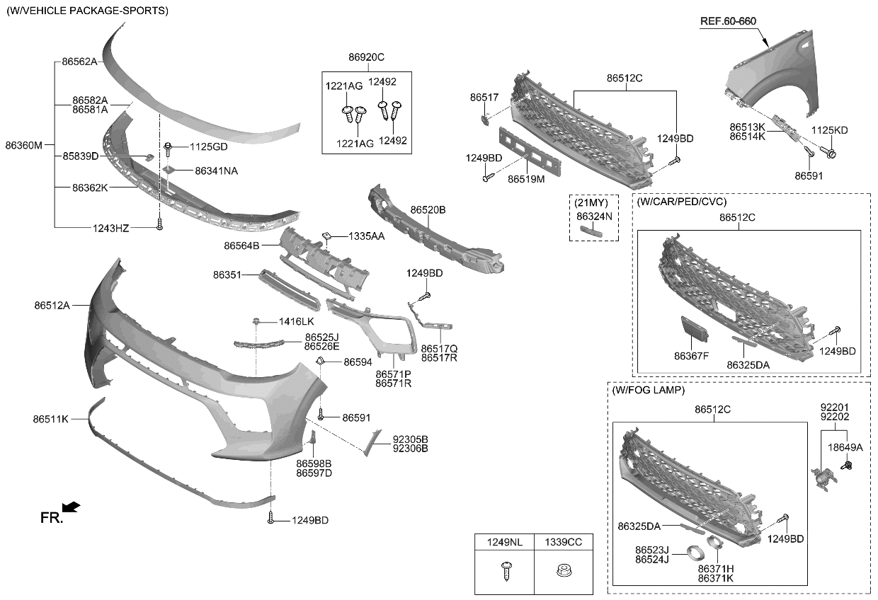 86392K0000 Genuine Kia CAPRADIATOR GRILLE,