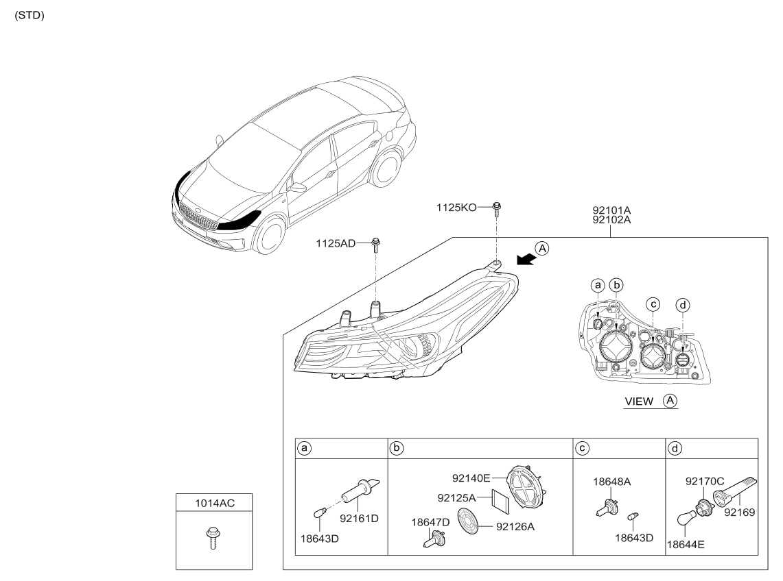 92125A7700 Genuine Kia Moisture Absorbent