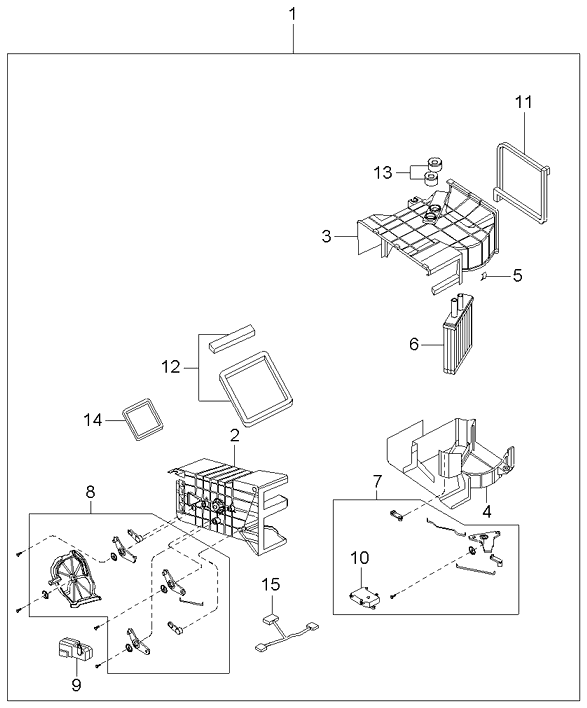 0K07061A10A Genuine Kia Heater Core Assembly
