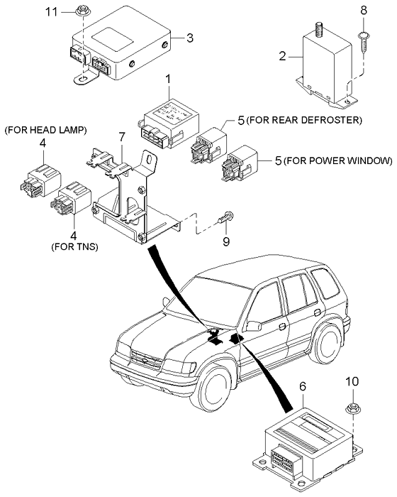 2001 Kia Sportage Relays & Unit Kia Parts Now