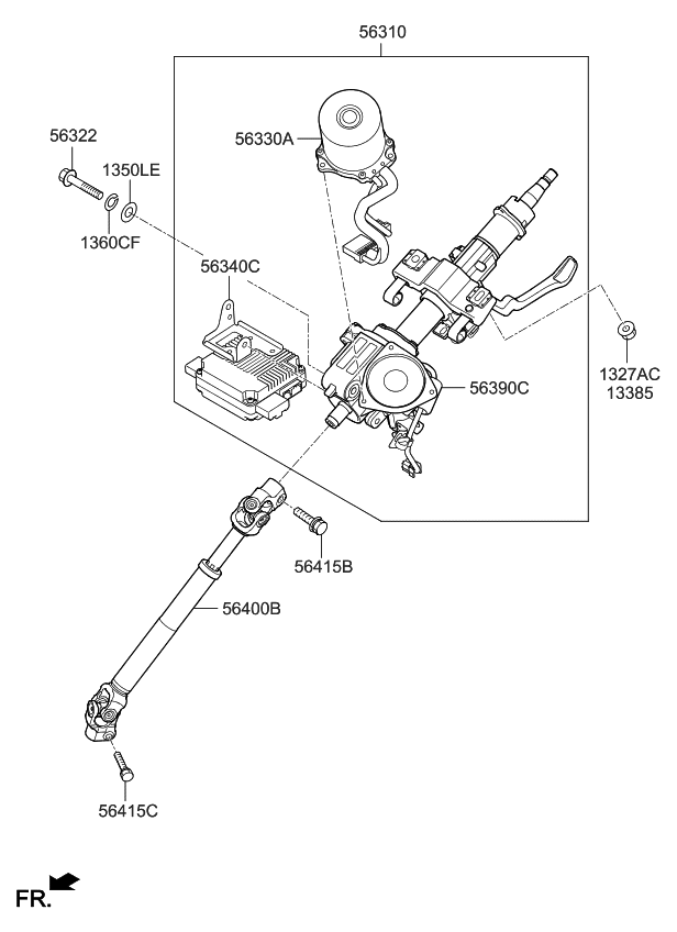 2013 Kia Sorento Steering Column & Shaft Kia Parts Now
