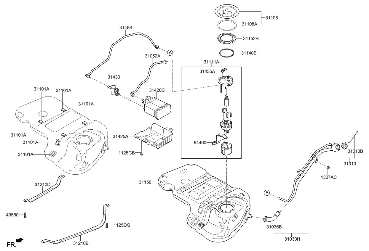 311104Z000 Genuine Kia PUMP ASSEMBLYFUEL