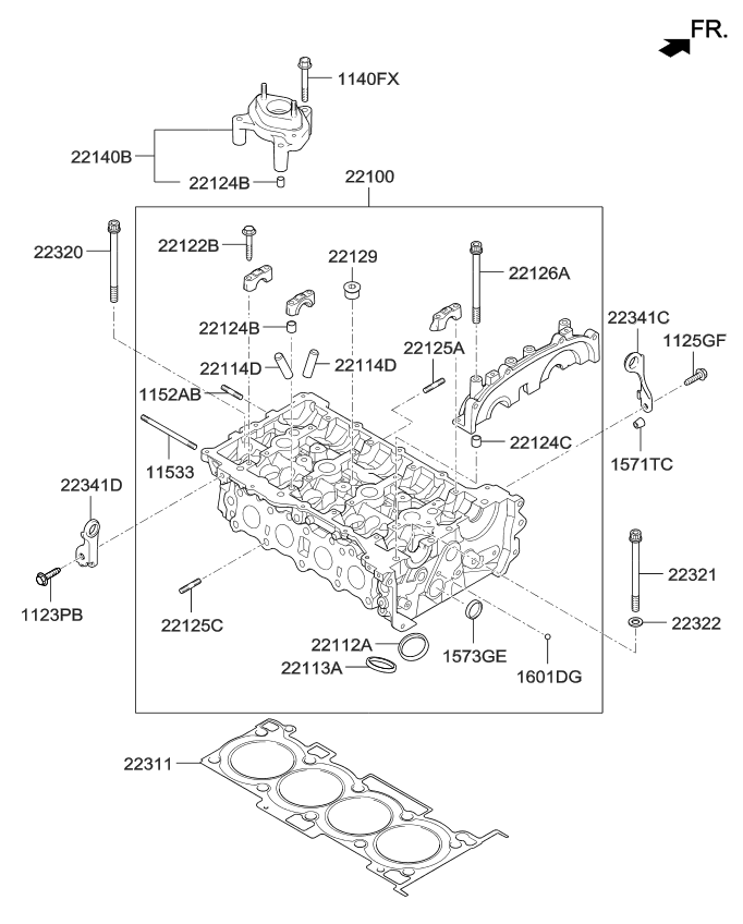 2211325002 Genuine Kia SeatExhaust Valve