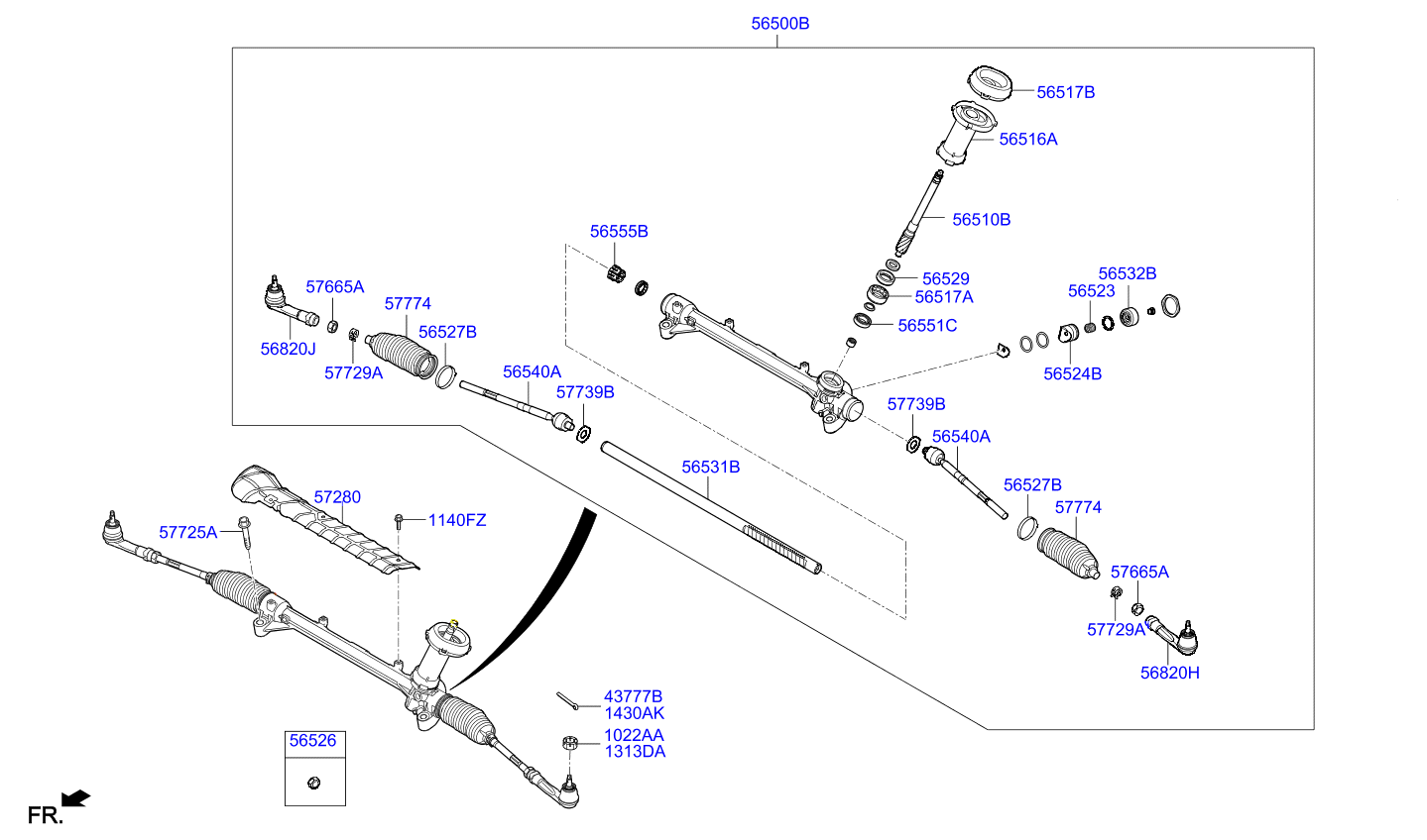 2018 Kia Rio Power Steering Gear Box Kia Parts Now