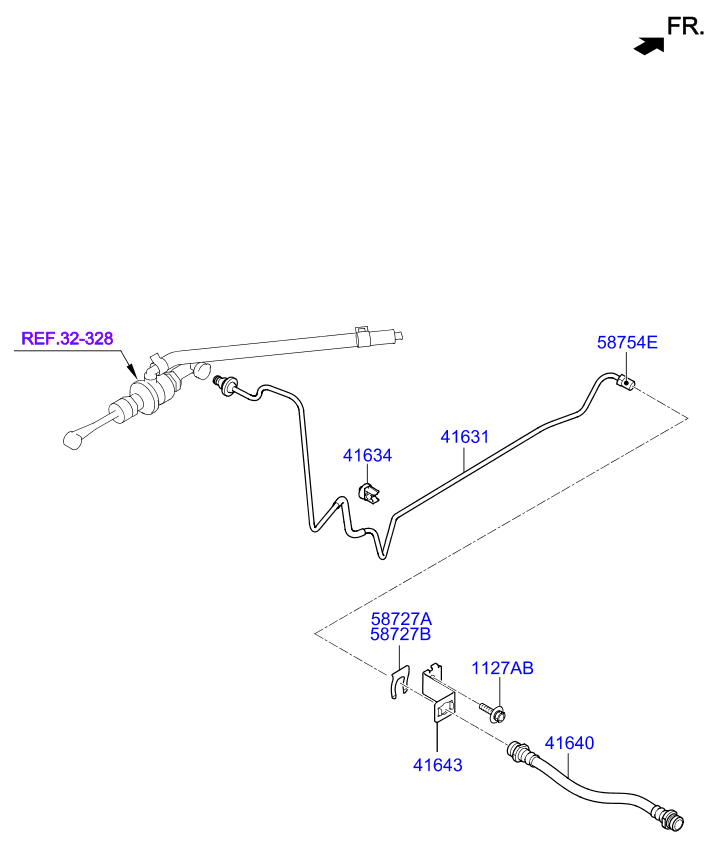41631F9100 Genuine Kia Clutch Tube