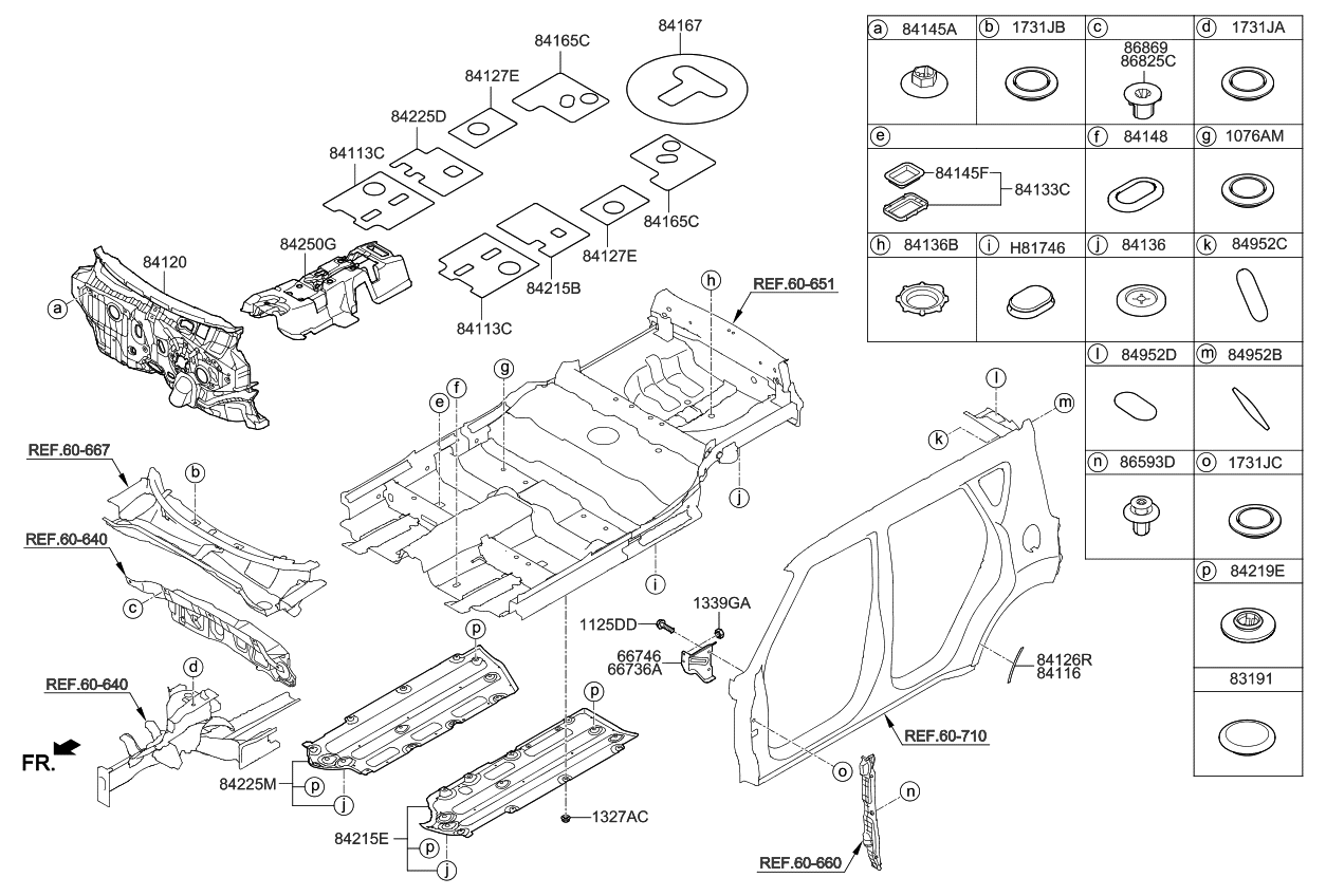 84120B2060 Genuine Kia Pad AssemblyIsolation Dash