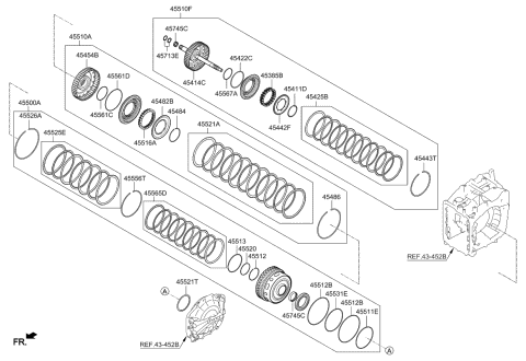 2020 Kia Sorento Snap Ring Diagram for 455523B617