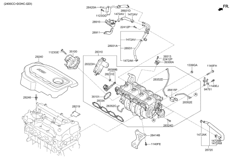 2019 Kia Sorento Intake Manifold Diagram 1