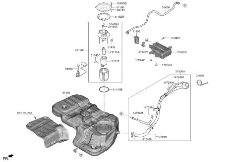 2019 Kia Sorento Fuel System Diagram 1