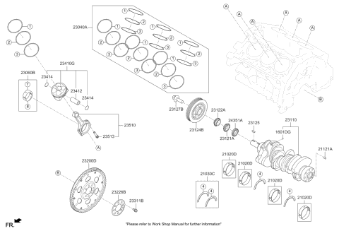 2019 Kia Sorento Crankshaft & Piston Diagram 2