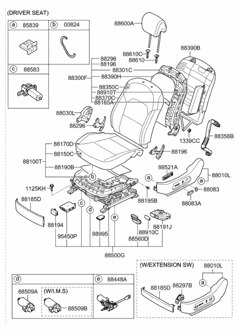 Genuine Hyundai 88501-38121 Double Track Seat Adjuster Assembly Left Genuine Hyundai 88501-38121 Double Track Seat Adjuster Assembly Left