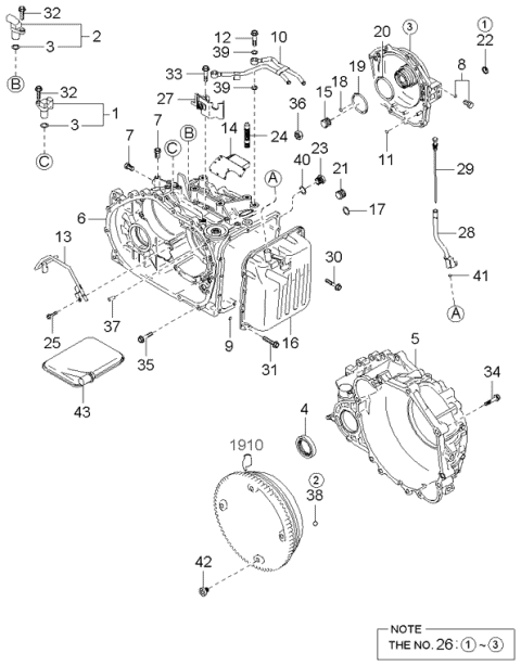 2005 Kia Sedona Stud Diagram for 4532739740