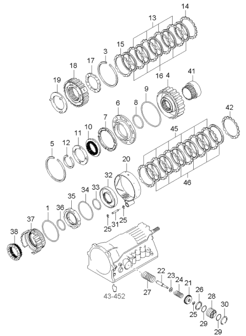 2006 Kia Sorento O-Ring Seal Diagram for 454734A030