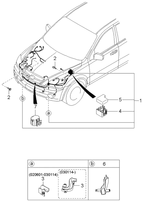 Engine Wiring - 2003 Kia Sorento