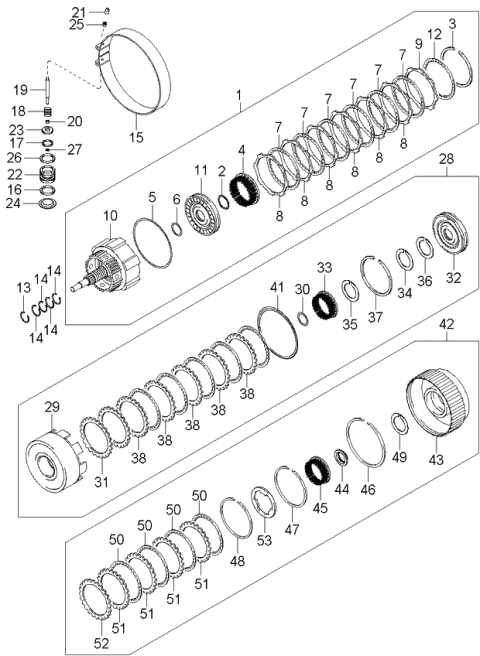 2003 Kia Sorento Plate-Input Clutch Reaction Diagram for 454244C004