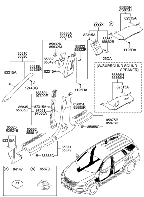 861541M250 Genuine Kia Cover-Cowl Side, RH