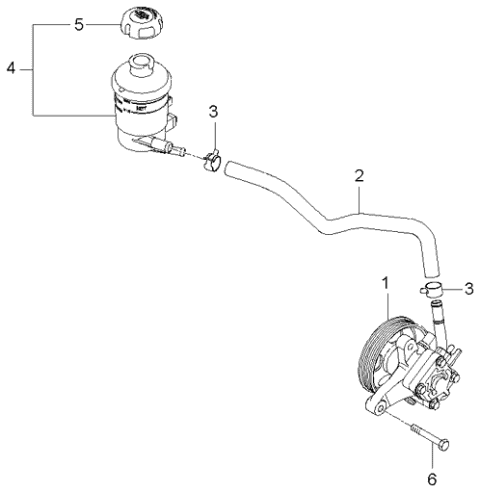 2006 Kia Sedona Power Steering Oil Pump Diagram