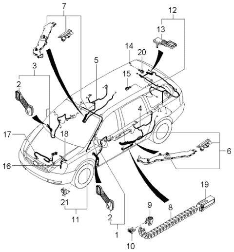 Miscellaneous Wiring - 2006 Kia Sedona Produced Before OCT.2006