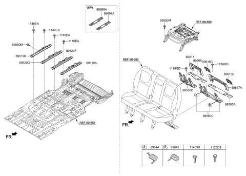 2020 Kia Sedona Hardware-Seat Diagram