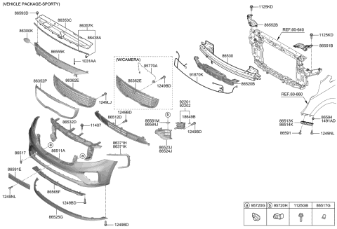 2020 Kia Sedona Bumper-Front Diagram 2