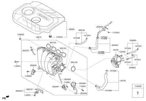 Intake Manifold - 2015 Kia Soul