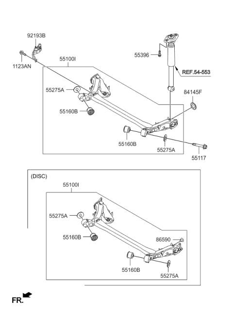 2015 Kia Soul Rear Suspension Control Arm Diagram
