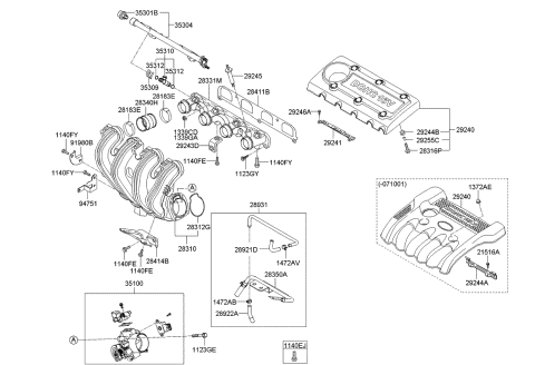 Intake Manifold - 2009 Kia Rondo