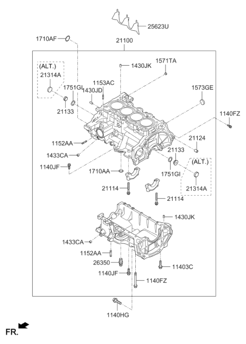 Cylinder Block - 2013 Kia Soul