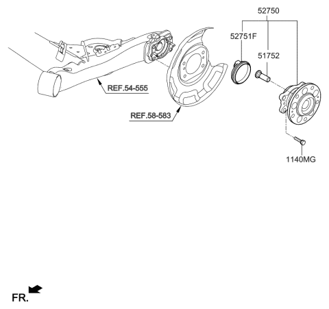 2018 Kia Soul EV Rear Axle Diagram