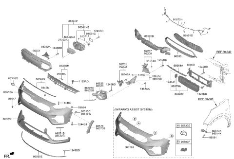 86438A5000 Genuine Kia Clip-Hood Seal Strip